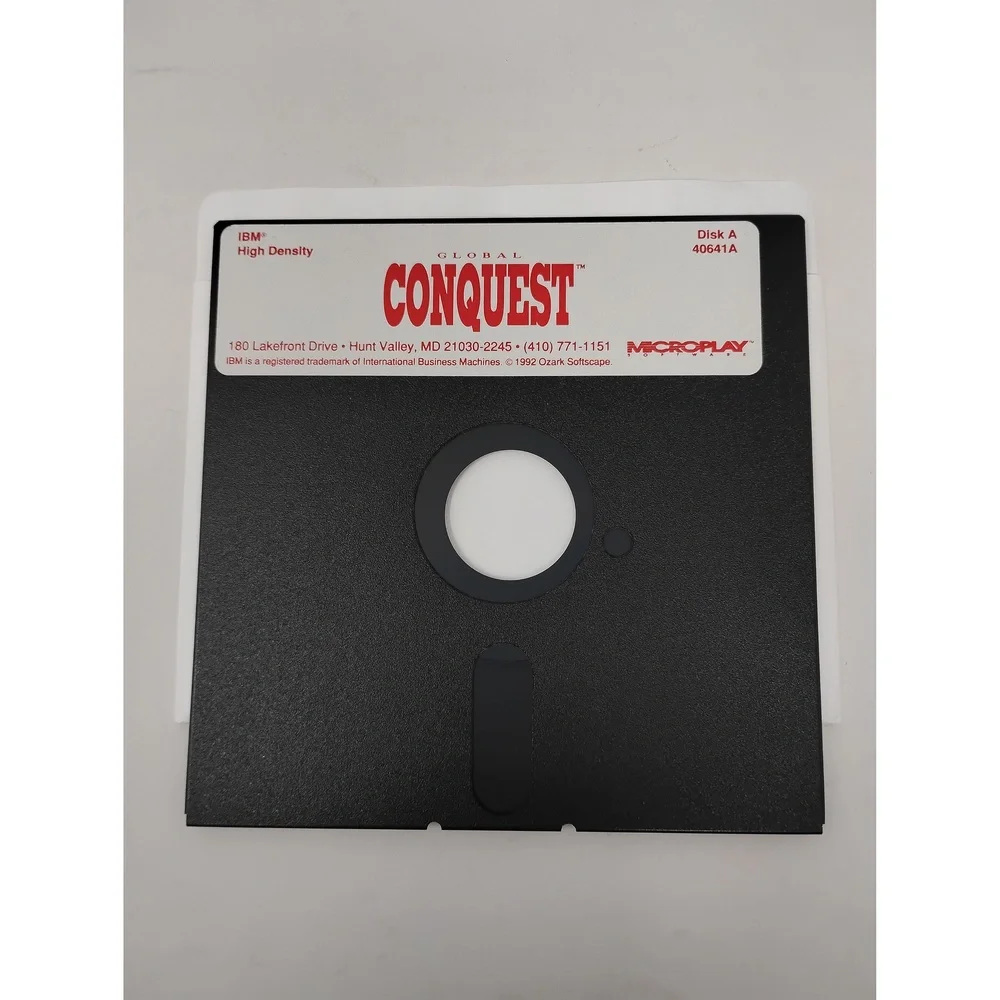 Vintage 1992 MicroProse Global Conquest PC Game Big Box Strategy MS-DOS 5.25